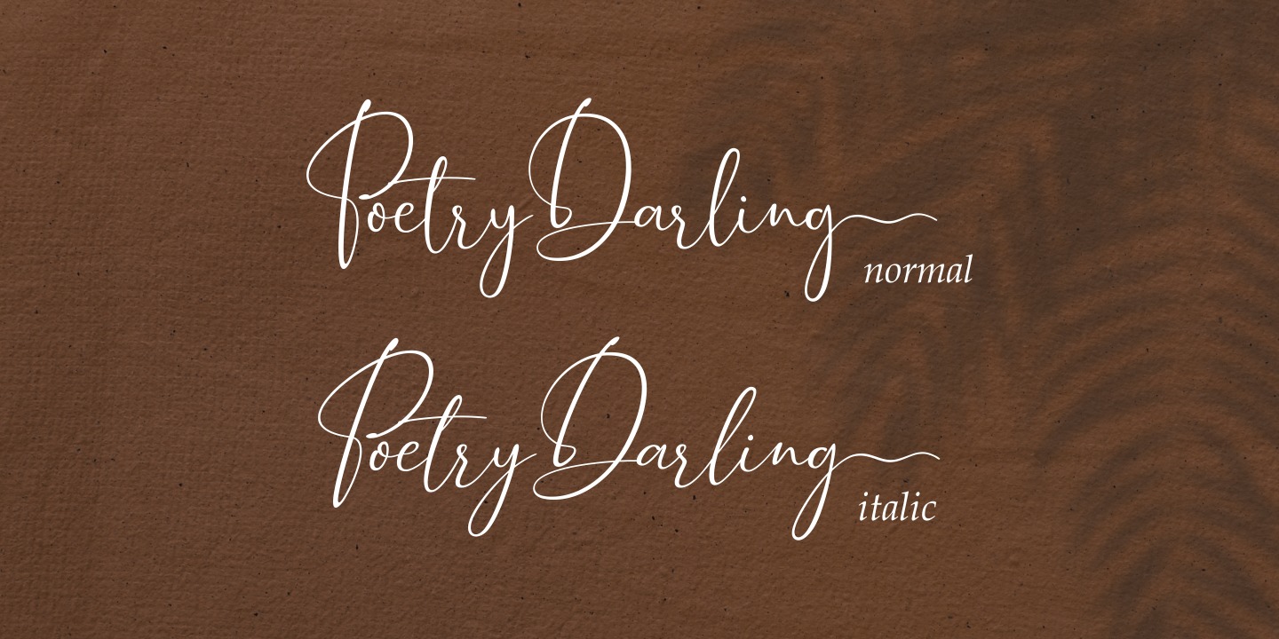 Beispiel einer Poetry Darling-Schriftart #5